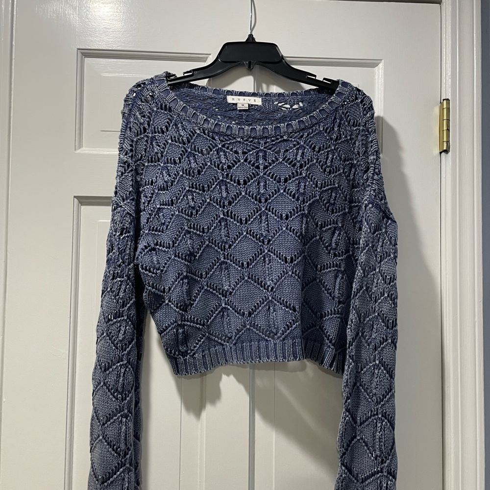 Blue Knit Women's Sweater